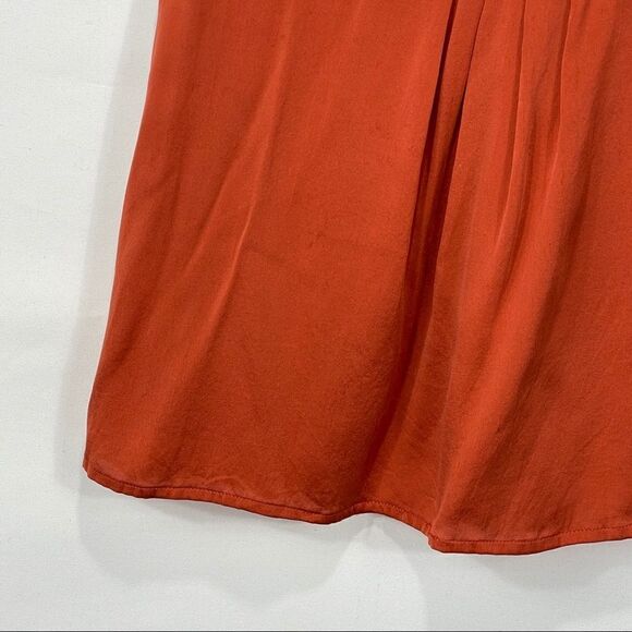 Ann Taylor Brunt Orange Knot Neckline Tank Top - Picture 9 of 11